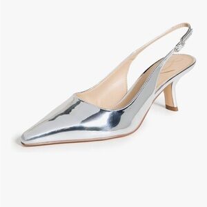 Sam Edelman Bianka slingback kitten heel in soft silver